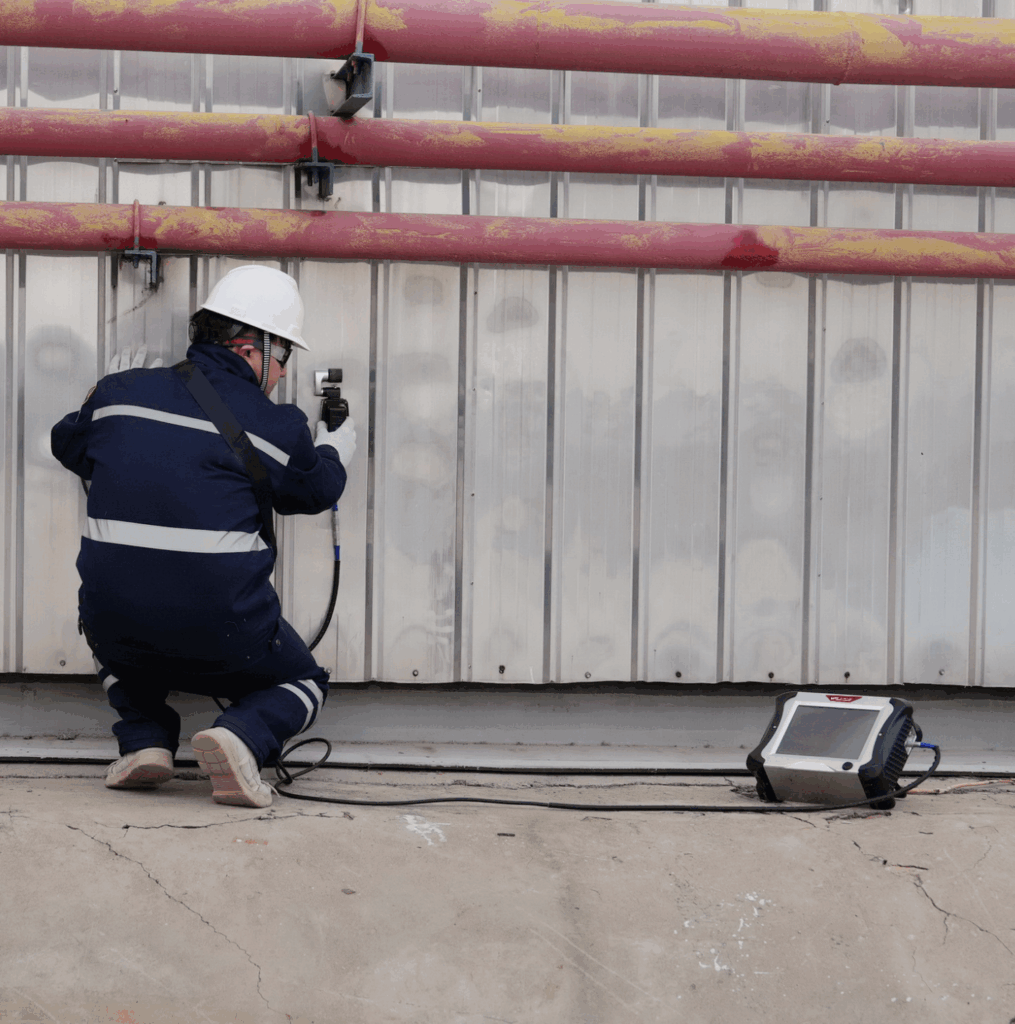 MFE PulsePro - PEC Eddy Current System - Scanning a tank