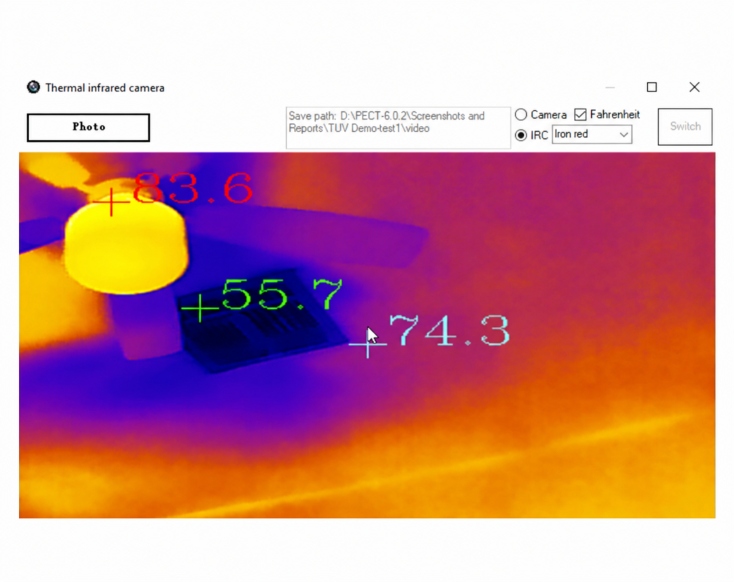 Radiometric thermal imaging example image
