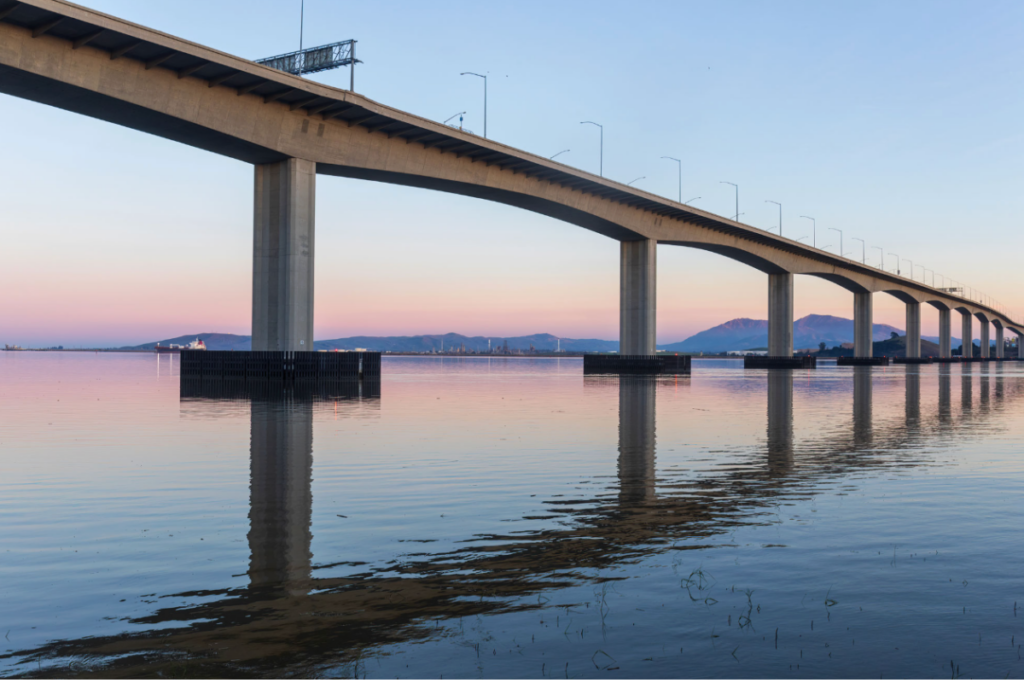 Benicia–Martinez Bridge crossing the Carquinez Strait
