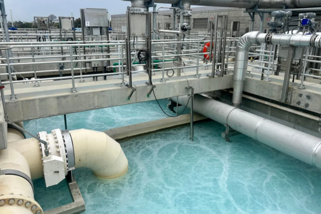 [Visible water or wastewater asset] at [confirmed facility/location] in California