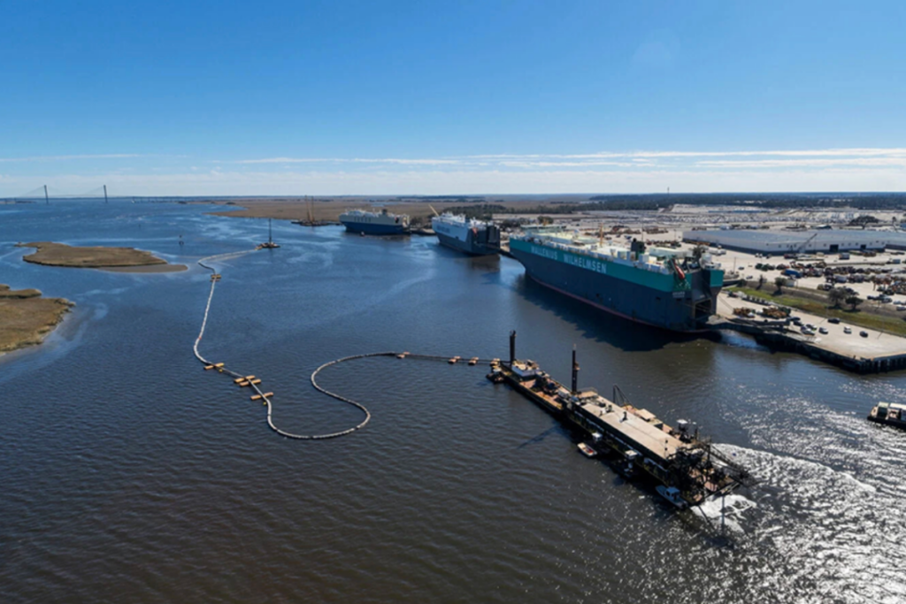 [Visible terminal or maritime asset] at the Port of [Savannah or Brunswick], Georgia