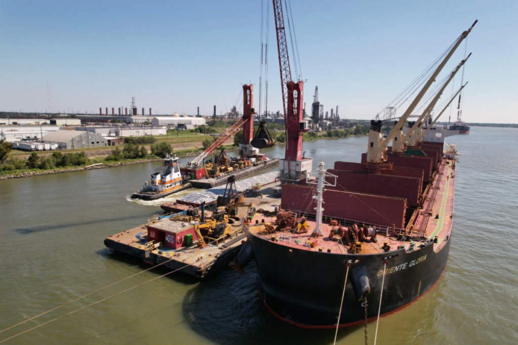 [Visible maritime or industrial asset] in the Greater New Orleans region