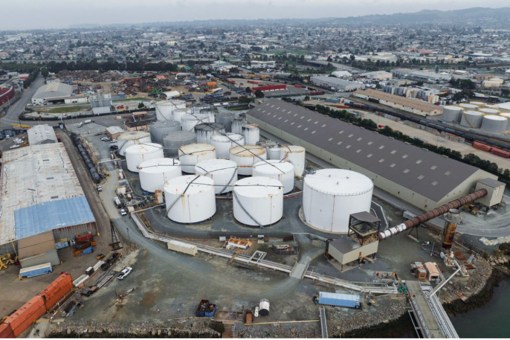 Refinery infrastructure in Martinez, California