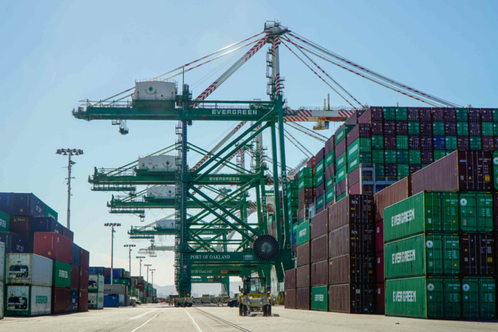 Port of Oakland cargo terminal in Northern California