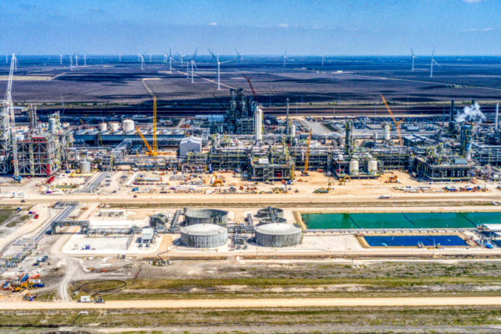Industrial corridor in San Patricio County near Corpus Christi