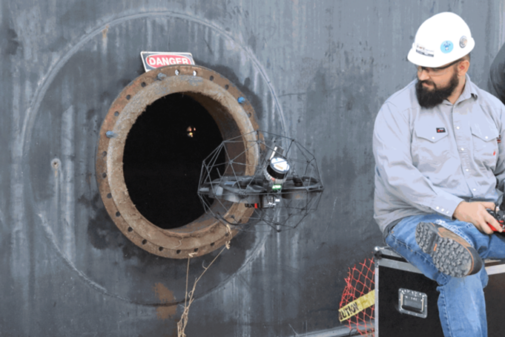 Inspection of water infrastructure in an industrial setting